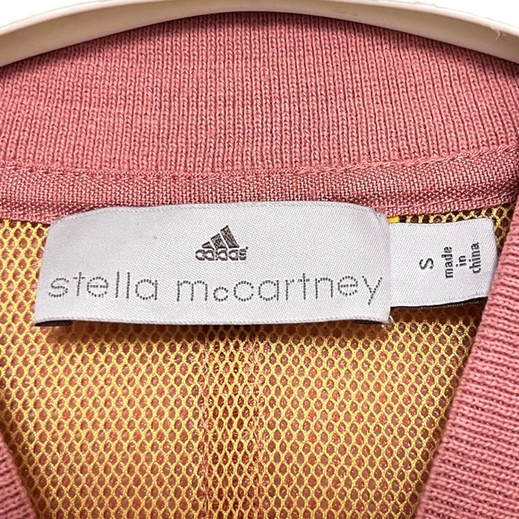 Adidas by Stella McCartney Womens Studio Bomber Jacket Size Smalll Mesh Peach - Picture 10 of 14